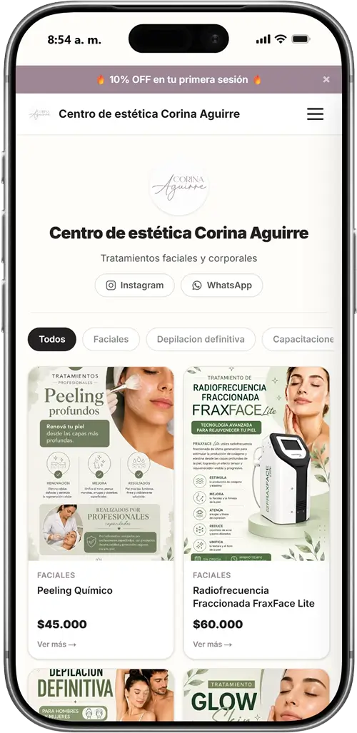Captura de Estética San José