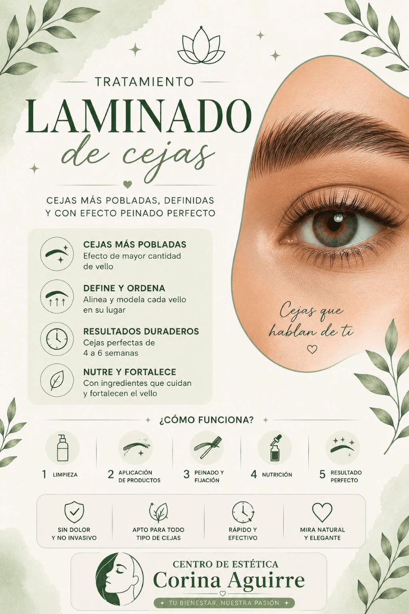 Laminado de cejas + perfilado de cejas