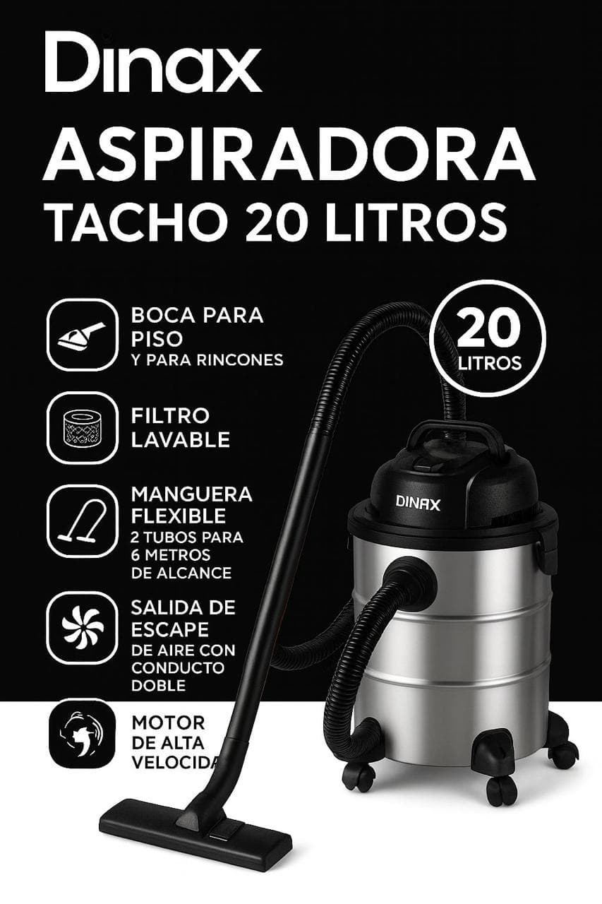 ASPIRADORA DINAX TACHO 20 LITROS 20L006