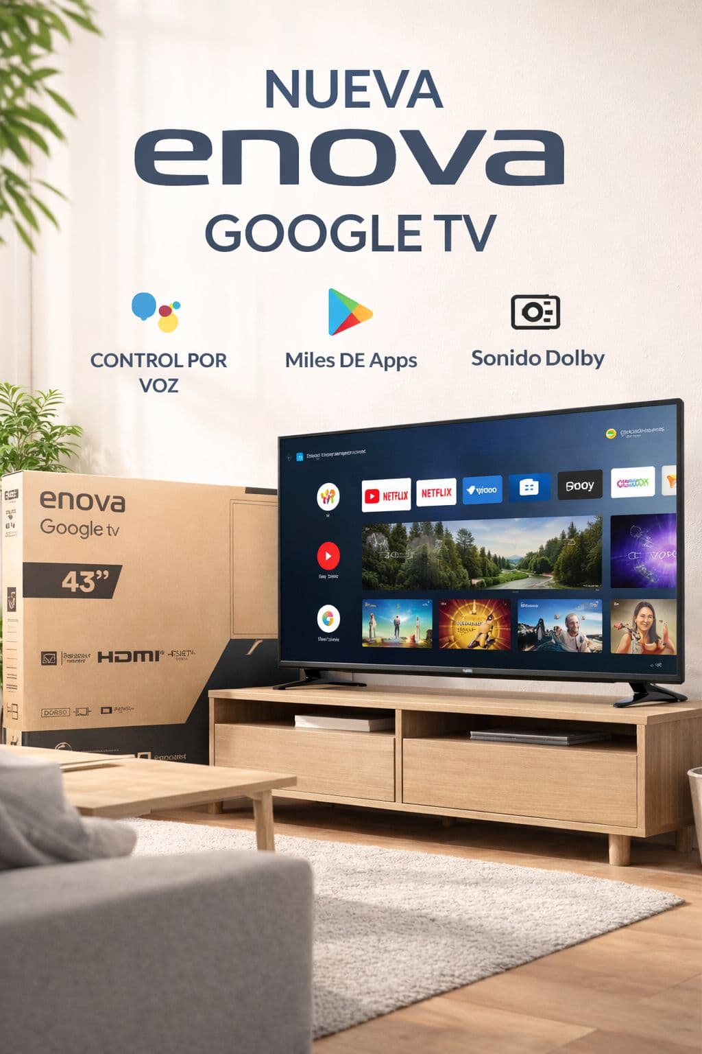 SMART TV ENOVA 43" (Bajamos los precios)