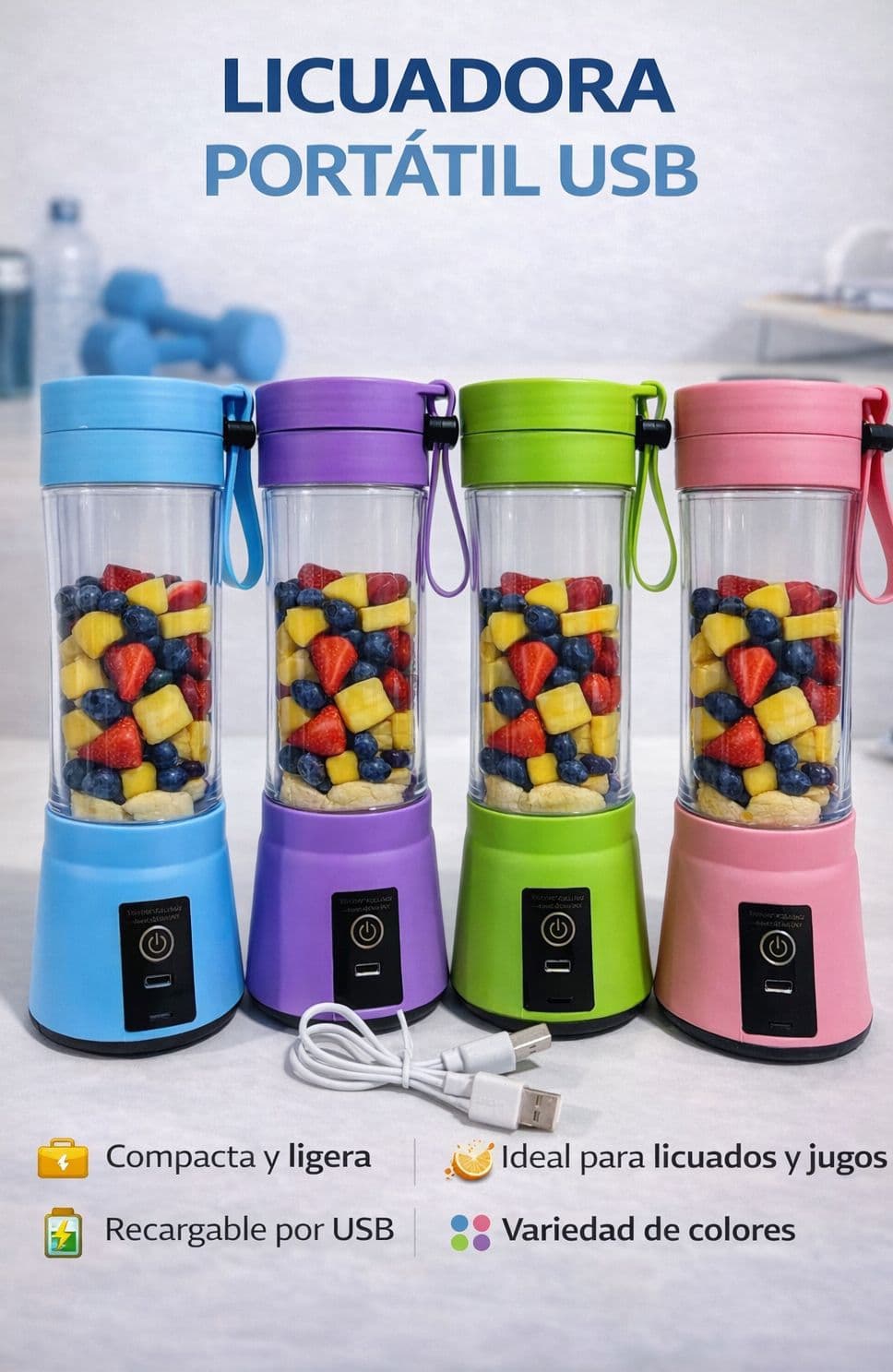 *LICUADORA PORTATIL USB* 🍹🍓