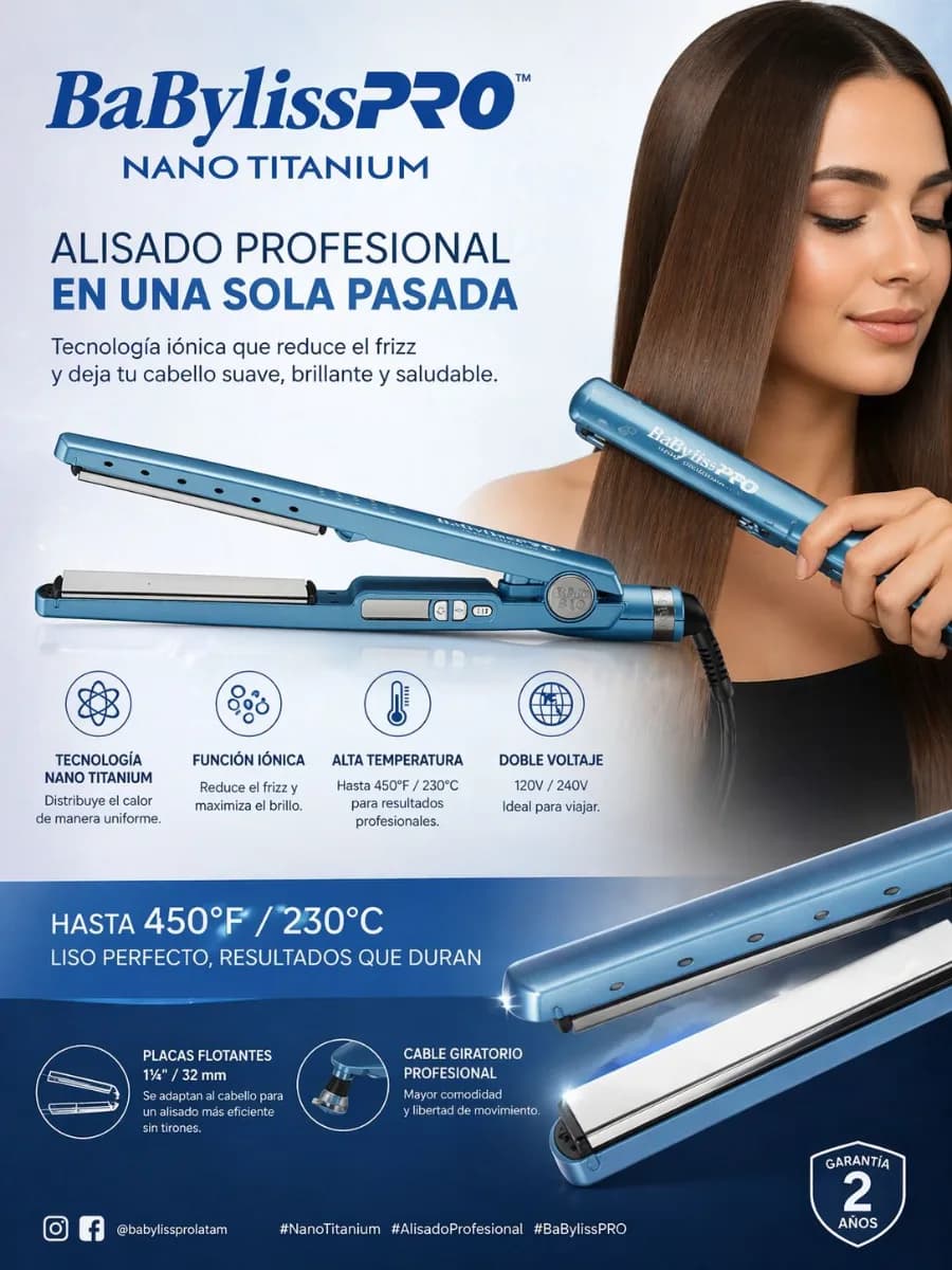PLANCHITA BABYLISSPRO Nano titanium