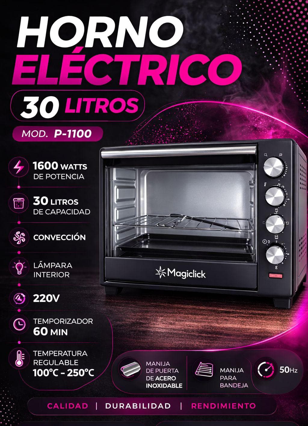 *HORNO ELECTRICO* _MAGICLICK 30 LITROS_ *8 Semanas $23.500*
