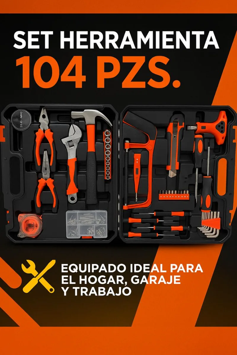 *SET HERRAMIENTA 104 PIEZAS HE-019*