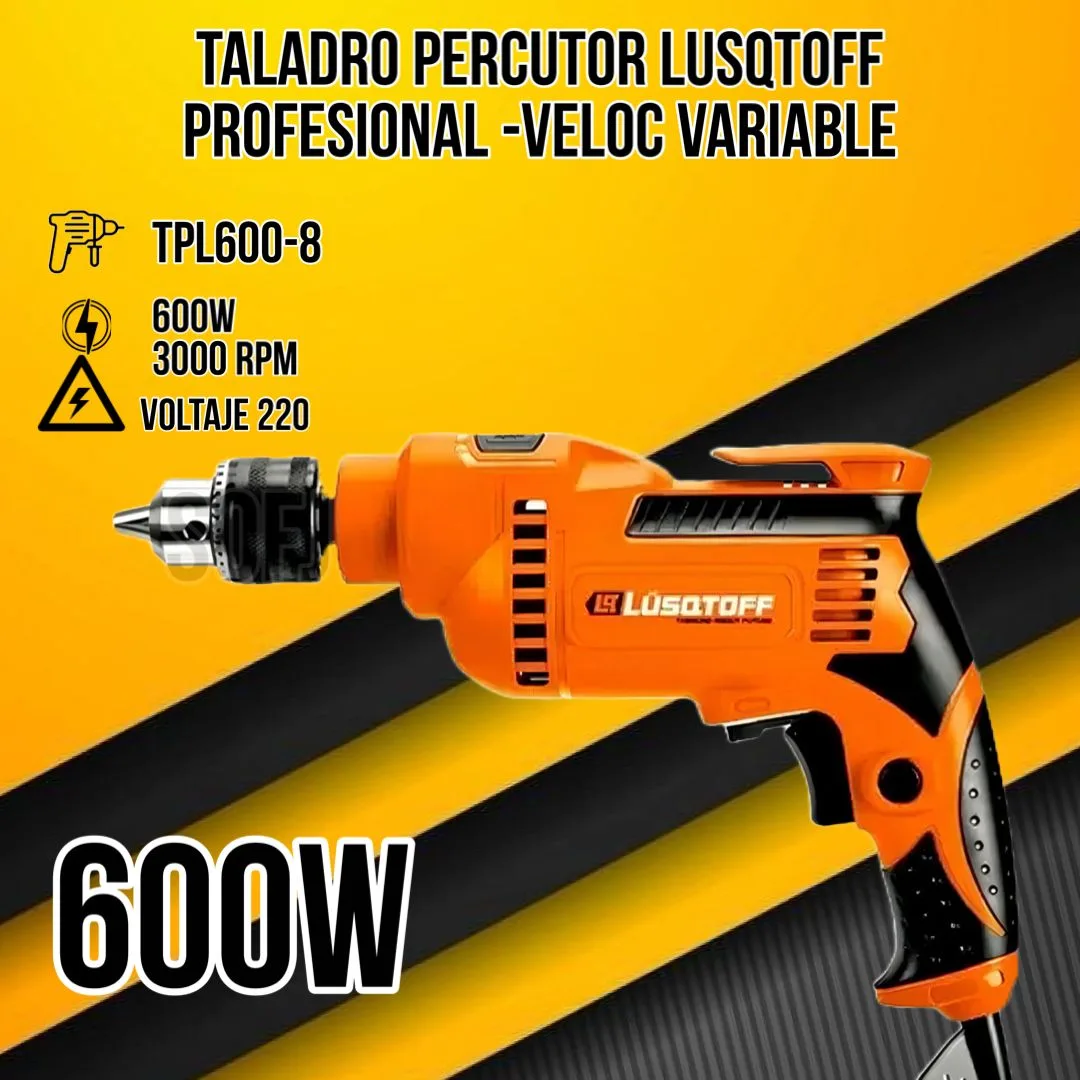 _Taladro Percutor Lusqtoff TPL 600-8_ *