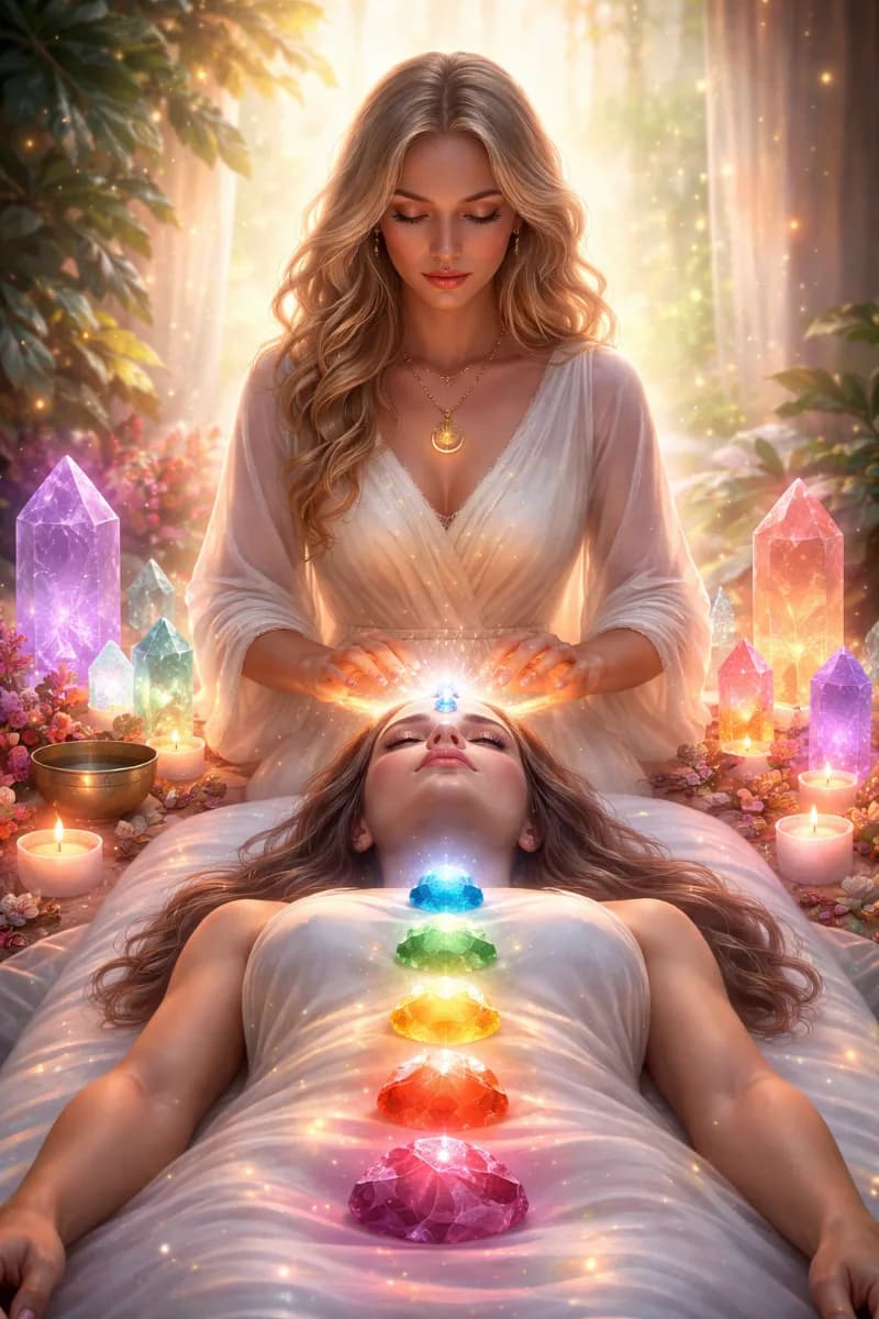 Sesión de Reiki a distancia con cristales + Mensaje del Oraculo